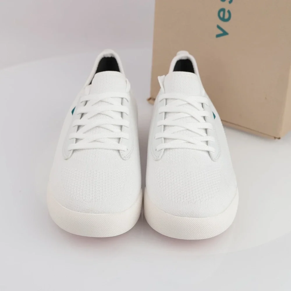 Vessi Womens Weekend Sneakers Size 9 Waterproof White Red Lace Up Comfort Shoes